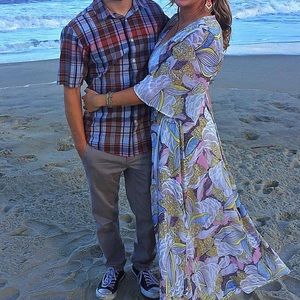 Floral kimono wrap dress